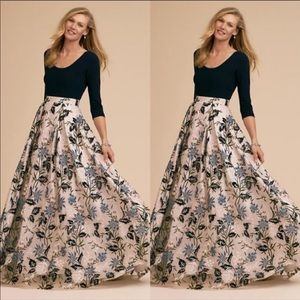 NWOT BHLDN of Anthropologie floral skirted gown